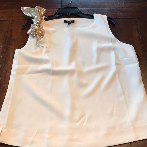 J.crew drapey tank with shoulder bow, NWT, Size 12 - Picture 7 of 8